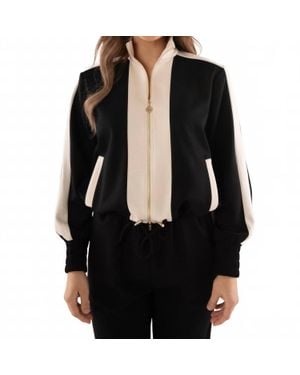 Emily Mccarthy Bailey Long Sleeve Bomber Jacket - Black