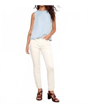 Charlie b Tencel Sleeveless Scalloped Top - White