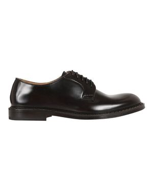 Doucal's Leather Derby Shoe - Black