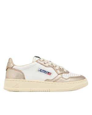 Autry Medalist Low Metallic Accents Sneakers - Natural