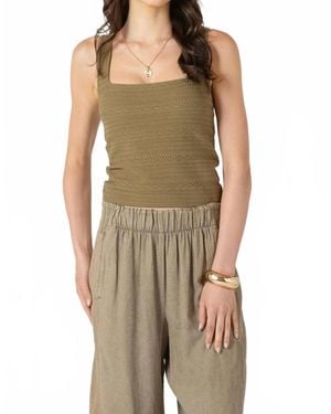 Dex Hour Knit Tank Top - Green