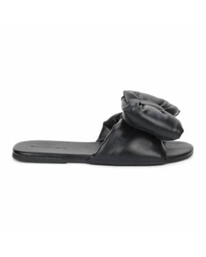 Bruno Menegatti Patti Super Bow Flat Sandal - Black