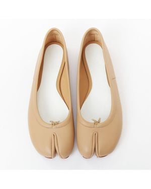 Maison Margiela Tabi Nude Leather Ballet Flats - Natural