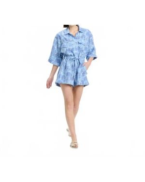 Miss June Paris Rada Romper - Blue