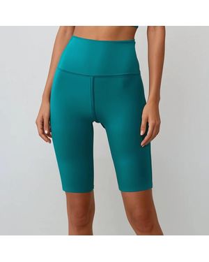 Calypsa Tummy Control Long Bike Swim Shorts - Blue