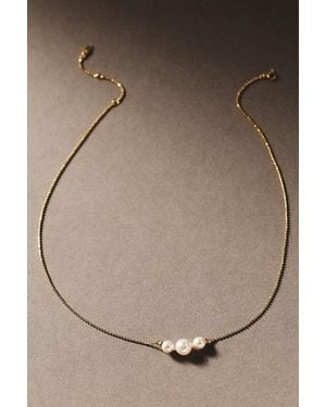 Nadri Bianca Tri-Pearl Necklace - Natural