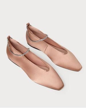Loeffler Randall Emery Satin Ballet Flat - Pink