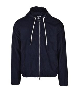 Tombolini Corduroy Jacket With Zip Closure - Blue