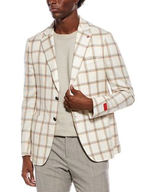 Isaia Wool, Silk, & Linen-Blend Jacket - White