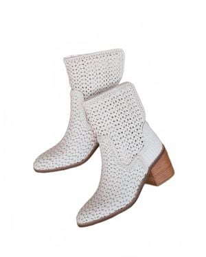 Kelsi Dagger Brooklyn Emery Crochet Booties - White