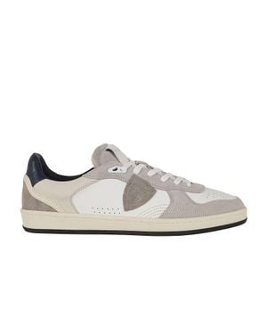 Philippe Model Vintage Basketball-Inspired Low-Top Sneakers - White