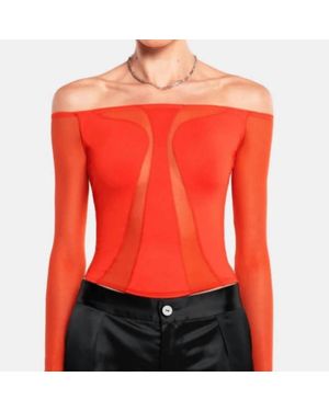 OW Collection Swirl Blouse - Red