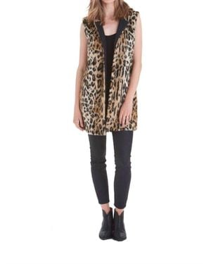 Love Token Ariah Animal Print Faux Vest - Multicolor