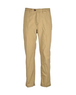 Modfitters Straight-Leg Stretch Fabric Pants With Versatile Khaki Tone - Natural
