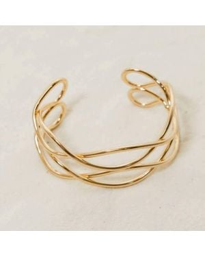 Leto Wavy Cuff Bracelet - Metallic