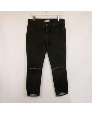 Free People Destroyed Skinny Jeans - Black