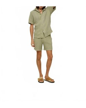 Oas Porto Waffle Shorts - Green