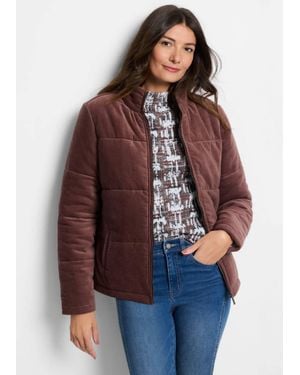 NIC+ZOE Velvet Puffer Jacket - Red