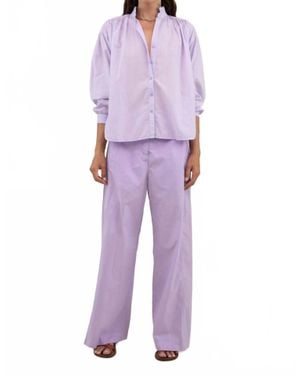 A SHIRT THING Flora Cabo Shirt - Purple