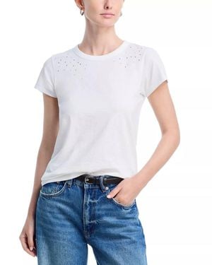 Rag & Bone Ombre Stud Tee - White