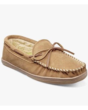 Florsheim Cozy Moc Toe Tie Slipper - White