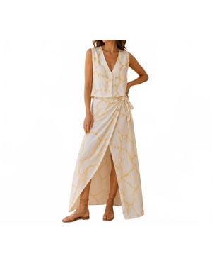 Mystery Resort Virelle Top And Maxi Skirt Set - Natural