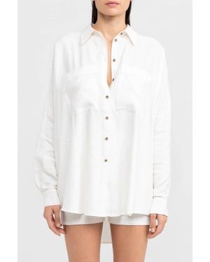 Significant Other Parrish Button Front Shirt - White