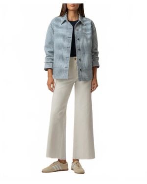 Kut From The Kloth Ellie Stripe Denim Jacket - Gray