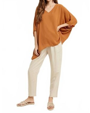 Poshture Finds Wishlist Oversized Boxy Woven Blouse - Orange