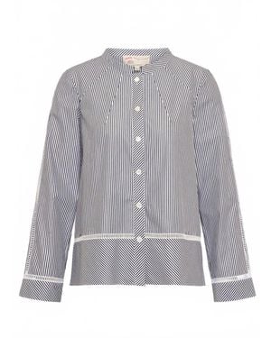 Maison Common Stripe Cotton Shirt - Gray