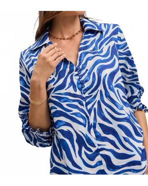 Foxcroft Alexis Blouse - Blue