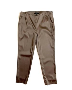 Lafayette 148 New York Stretch Satin Pants - Gray