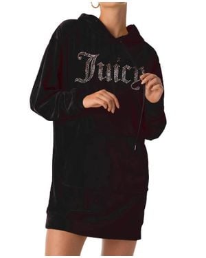 Juicy Couture Drop Shoulder Long Hoodie - Black