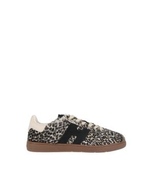 Hogan Leopard Print Low-Top Sneakers - Brown