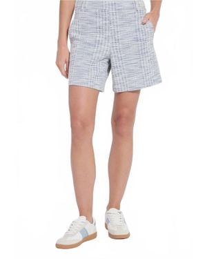 Lyssé Lilly Summer Pull-On Tweed Short - Blue
