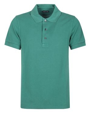 Tom Ford Minimalist Lyocell Polo Shirt - Green