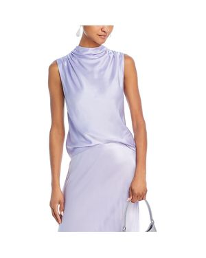 Rails Satin Sleeveless Pullover Top - Blue