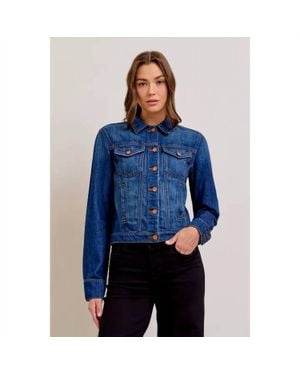 Hidden Jeans Classic Fitted Trucker Jacket - Blue