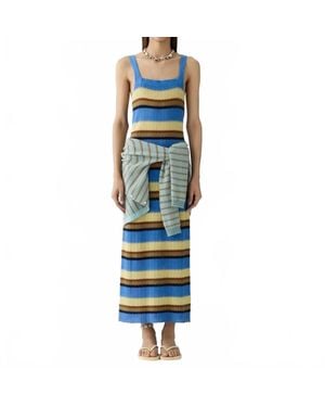 Guest In Residence Palazzo Maxi Dress - Blue