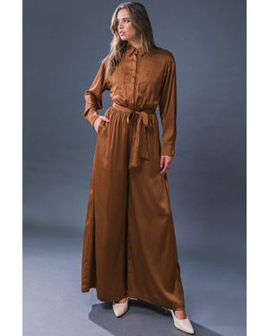 TRUEDAMES Simply Trendy Woven Jumpsuit - Blue