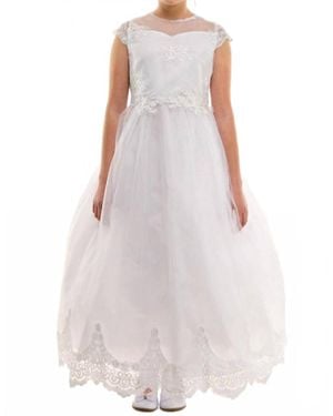Petite Adele Girl's St. Faustina Dress - Purple
