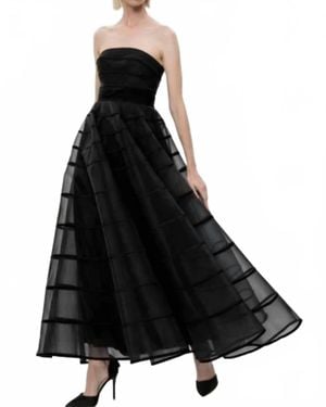 Hynes Park Strapless A-Line Prom Gown - Black