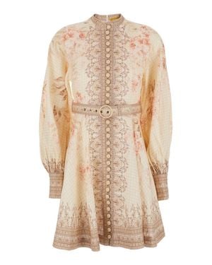 Zimmermann Illuminate' Mini Dress - Natural