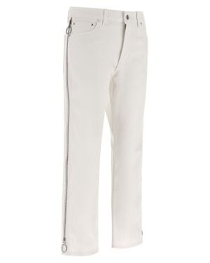 Rabanne Zip Jeans - White