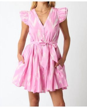 Olivaceous Aurora Ruffle Sundress - Pink