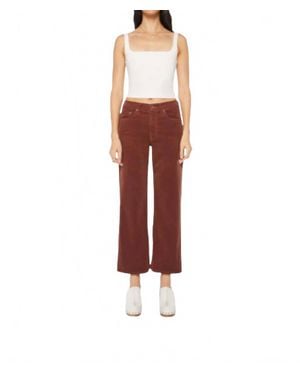Mother Mid Rise Maven Ankle Jeans - Red