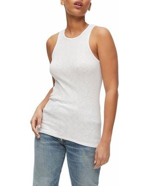 Michael Stars Alana Halter Racerback Tank - White