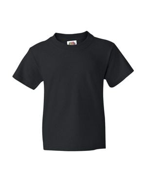Fruit Of The Loom Hd Cotton Youth Short Sleeve T-Shirt - Black