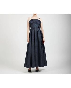 BATSHEVA Bow Amara Dress - Blue