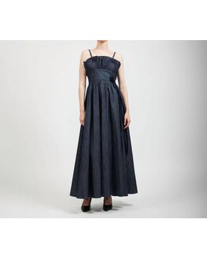 BATSHEVA Bow Amara Dress - Blue